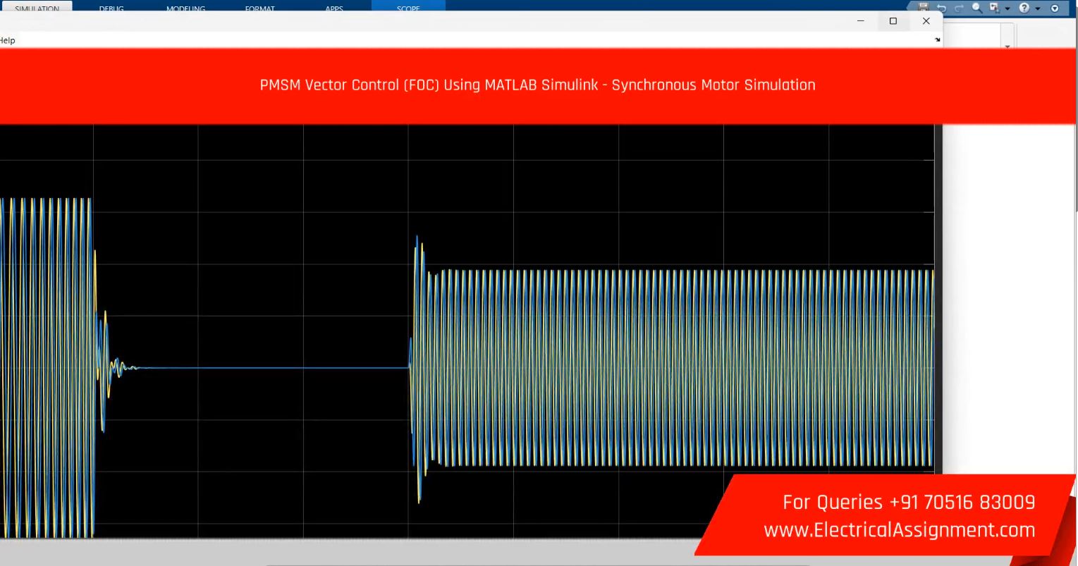 PMSM Vector Control (FOC) Using MATLAB Simulink - Synchronous Motor Simulation screenshot 2